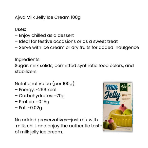 Ajwa Milk Jelly Ice Cream|BB:JAN.2026