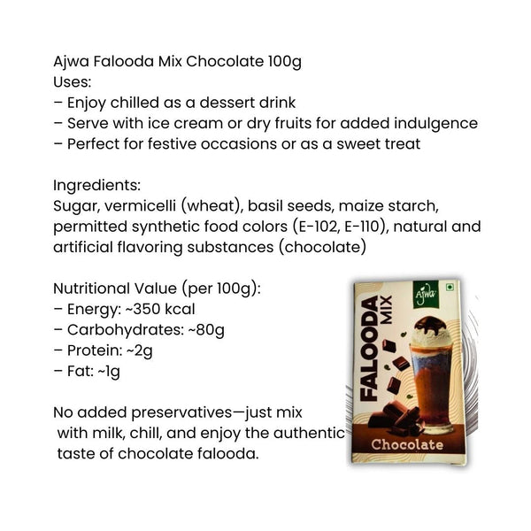 Ajwa Falooda Mix Chocolate|BB:JAN.2026