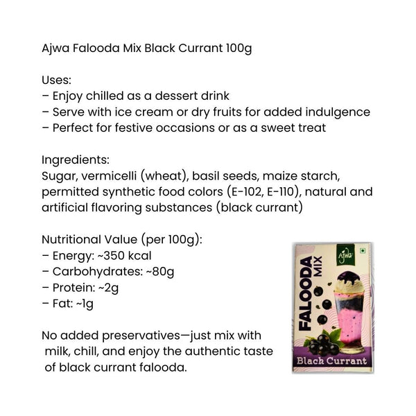 Ajwa Falooda Mix Black Currant|BB:JAN.2026