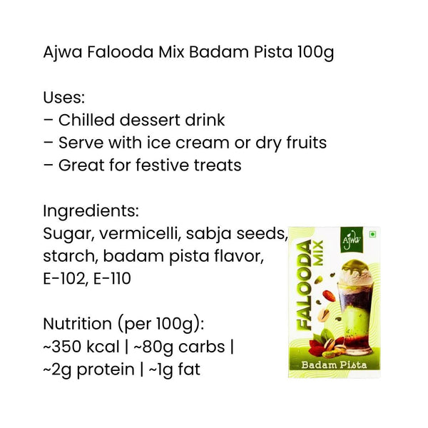 Ajwa Falooda Mix Badam Pista|BB:JAN.2026
