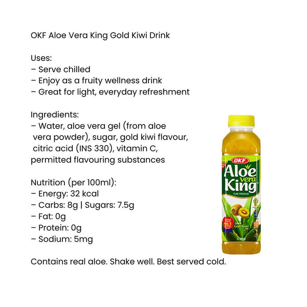 OKF Aloe Vera King Gold Kiwi Drink|BB:24.JUL.2026
