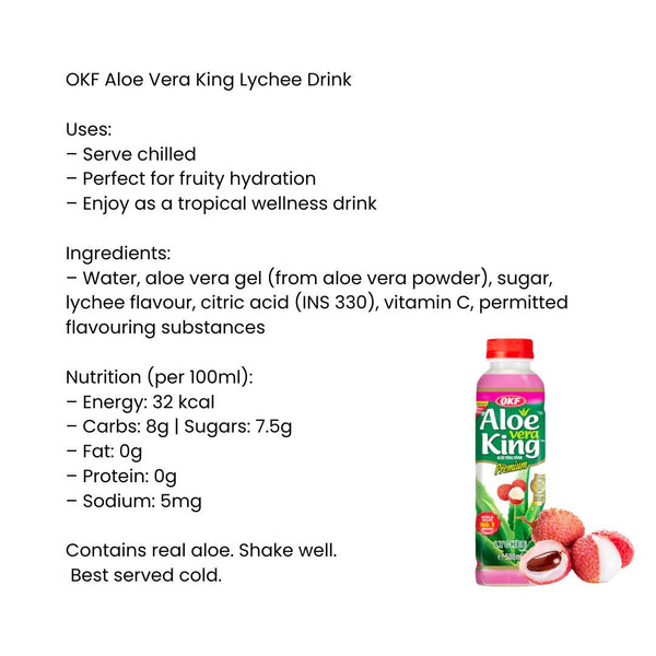 OKF Aloe Vera King Lychee Drink|BB:31.JUL.2026