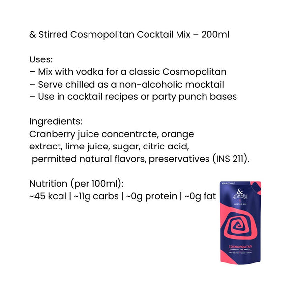 & Stirred Cosmopolitan Cocktail Mix_Buy 1 Get 1 Free|BB:08.NOV.2025