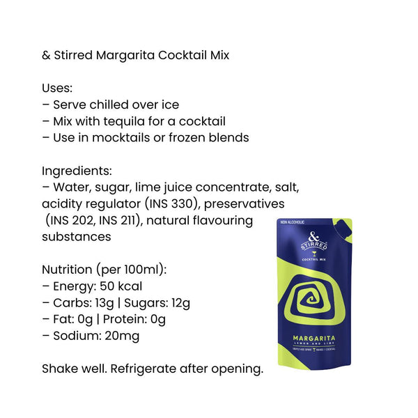 & Stirred Margarita Cocktail Mix_Buy 1 Get 1 Free|BB:06.DEC.2025