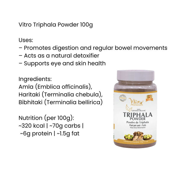 Vitro Triphala Powder |BB:04.JUN.2026
