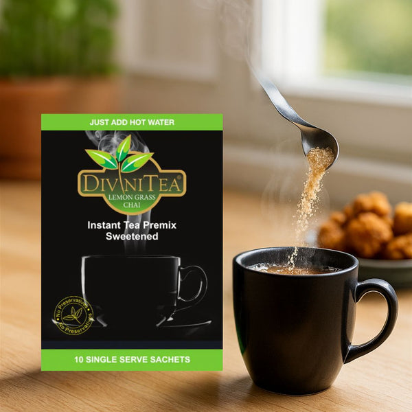Divini Tea Lemon Grass Chai Instant Tea Premix Sweetened|BB:01.OCT.2026