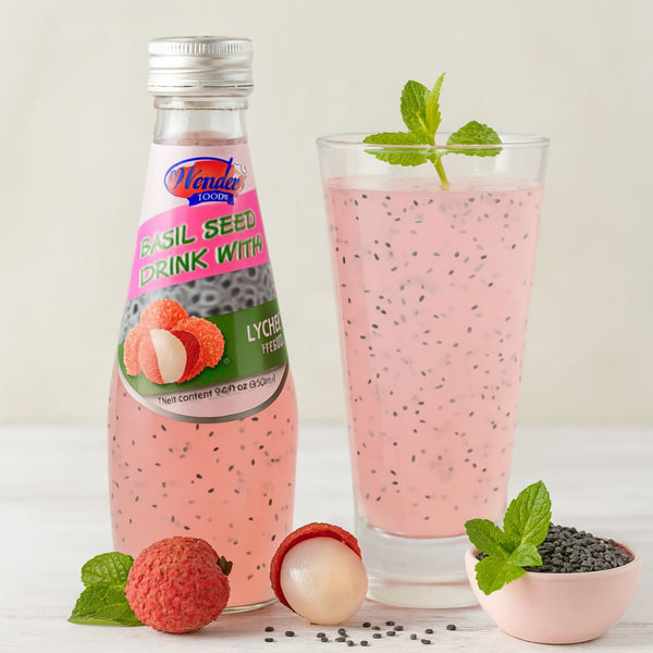 Wonder Foods Basil Seeds Lychee Flavor Juice
