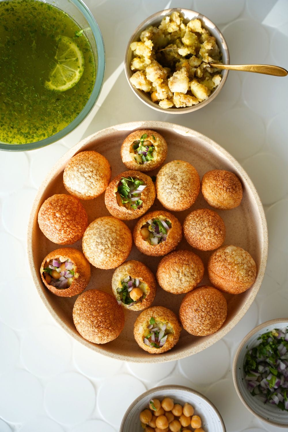 Aiva Crispy Puffed Snack Shells Pani Puri Kit (Gol Gappa Shells) | 250g - Light Hollow Crunchy Pellets for Chaat Street Style Stuffed Snacks & Festive Party Platters | South Africa | India Bazaar