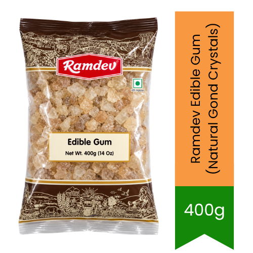 Ramdev Edible Gum (Natural Gond Crystals) - Pure Plant-Based Thickener for Immunity Laddu & Sweets, Traditional Post-Pregnancy Food | South Africa | India Bazaar