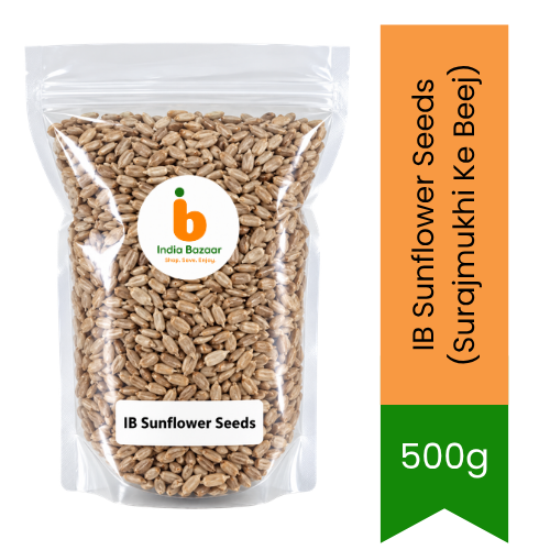 IB Sunflower Seeds (Surajmukhi Ke Beej) - Nutritious Low-Sodium Edible Kernels for Healthy Salad Toppings, Baking Granola & Heart Wellness | South Africa | India Bazaar
