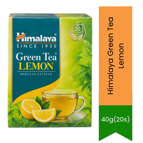 Himalaya Green Tea Lemon | 40g(20) - Refreshing Citrus Tea Bags for Weight Management & Body Detox, Clean Citrus Antioxidant Flavor | South Africa | India Bazaar