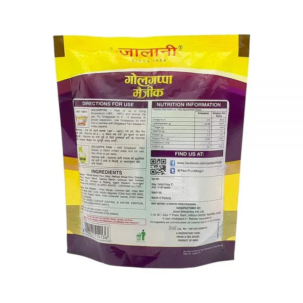 Jalani Golgappa Magic | 100g Pouch – Puris + Pani Puri Masala