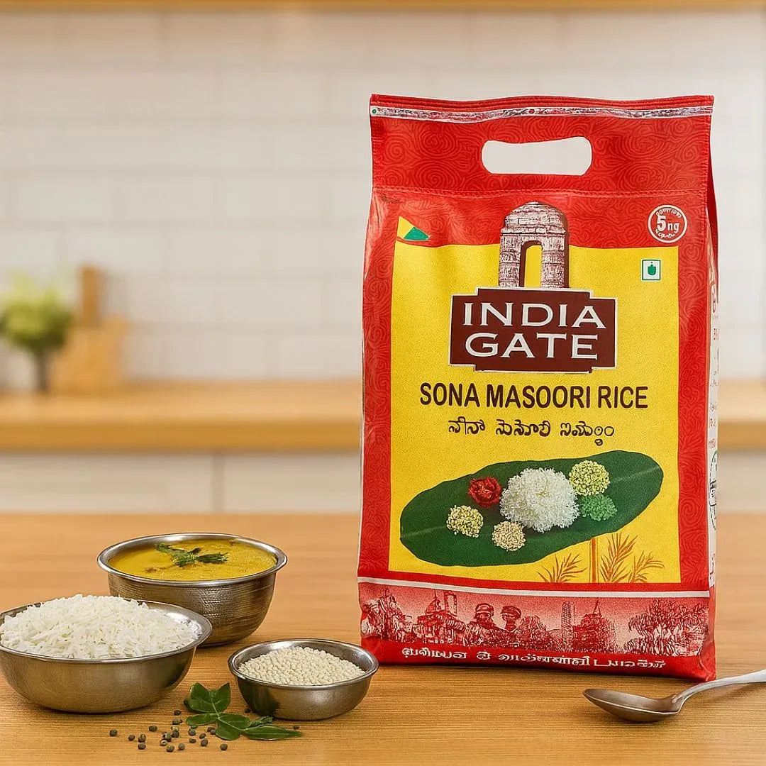 India Gate Sona Masoori Rice 5kg(RED BAG)