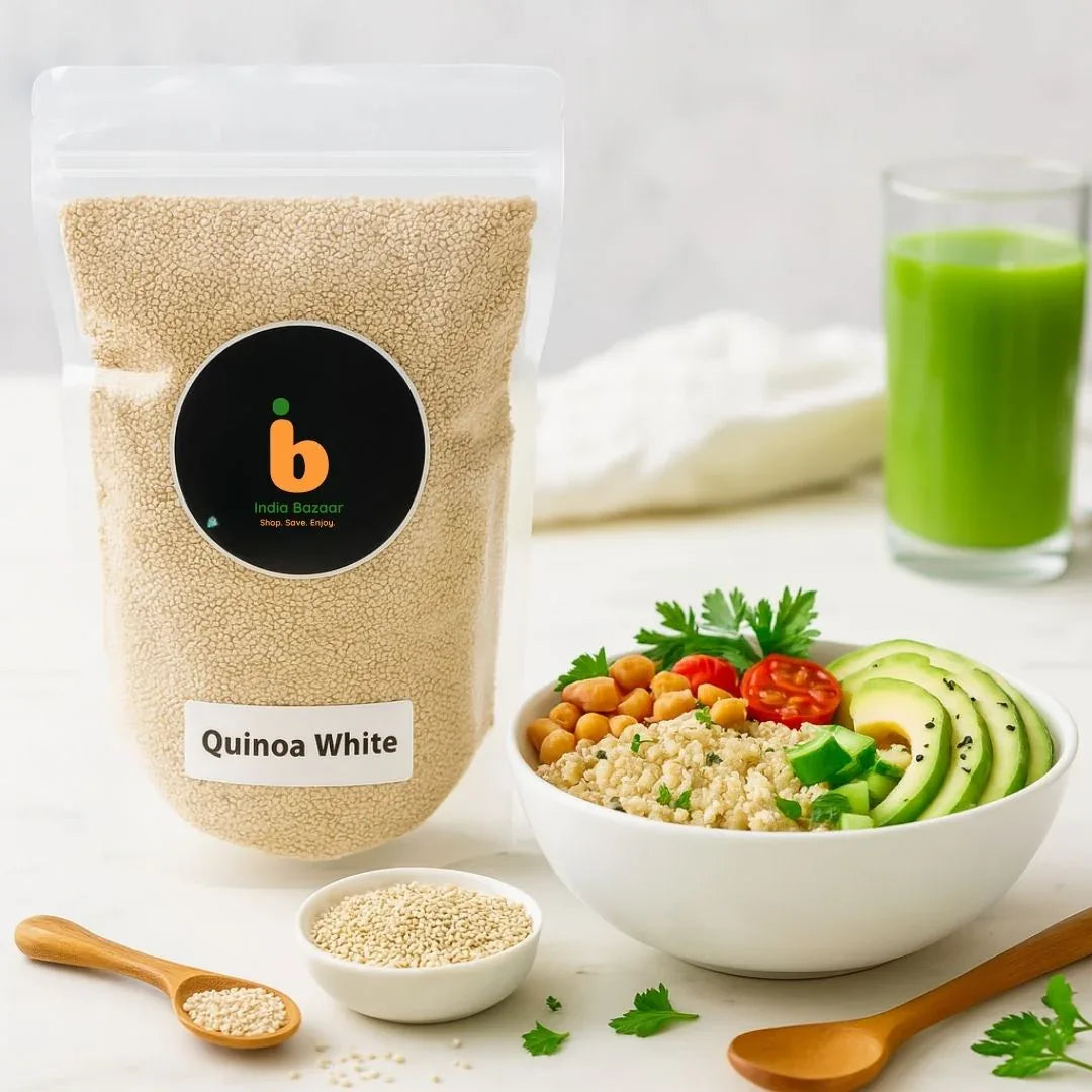 IB Quinoa White (Healthy Superfood Grain) | 500g - Nutrient-Dense Whole Grain High in Protein for Weight Management, Salads & Rice Substitute | South Africa | India Bazaar