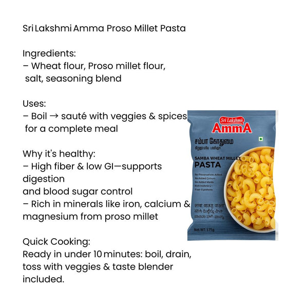 Sri Lakshmi Amma Proso Millet Pasta|BB:FEB.2026