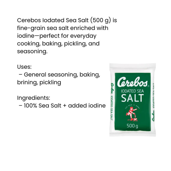 Cerebos Iodated Sea Salt 500g