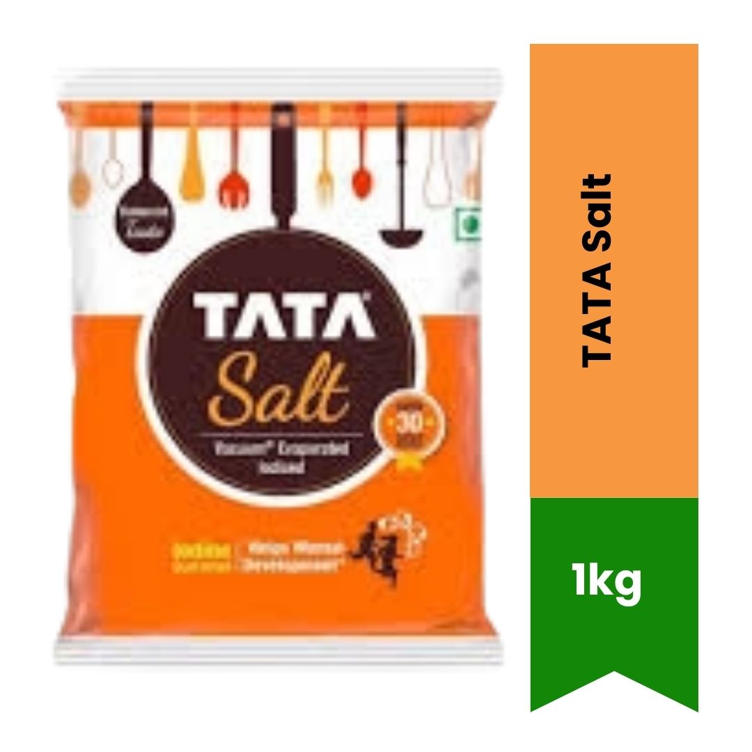 TATA Salt 1kg – Iodized Cooking Salt for Everyday Use | Desh Ka Namak|BB:MAR.2027