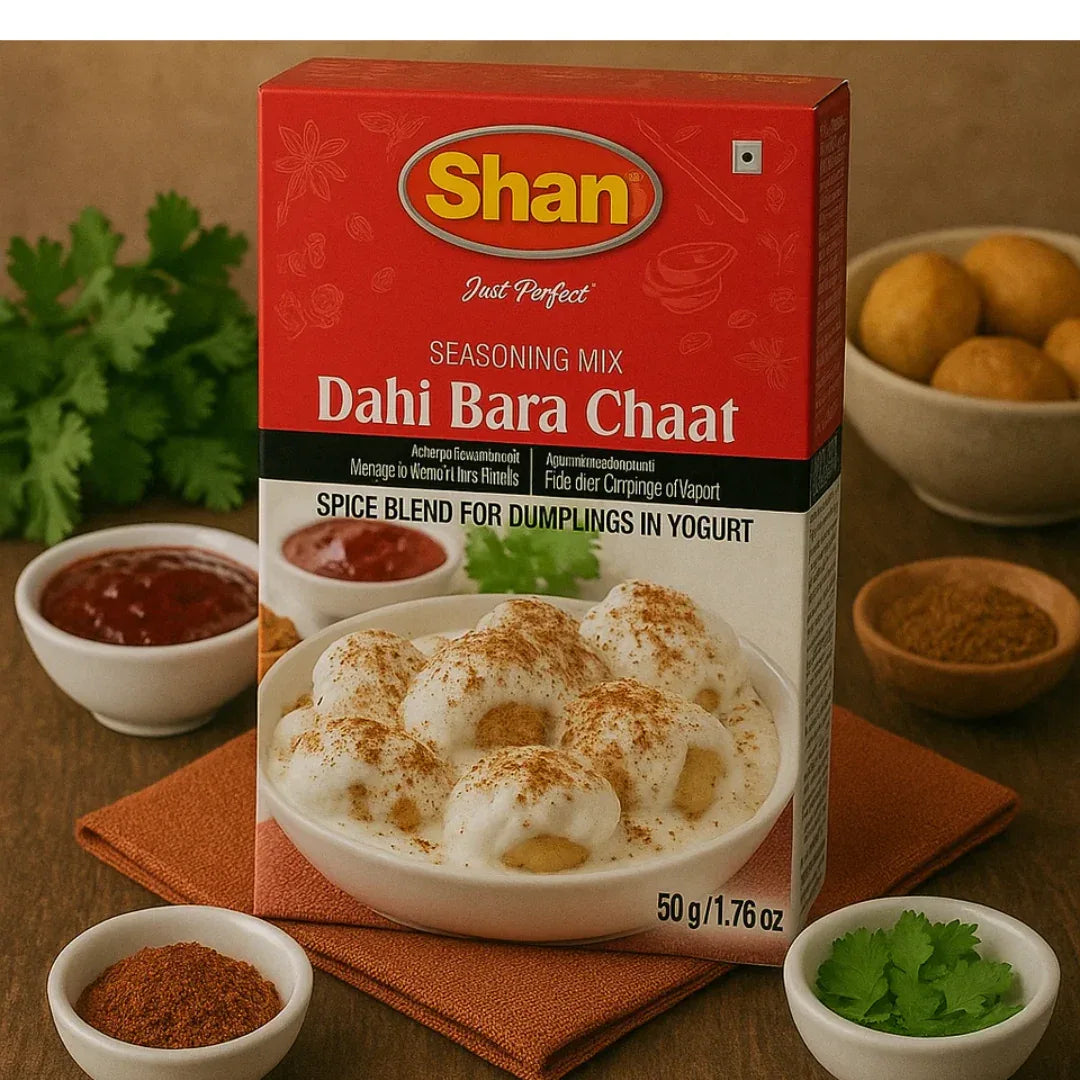 Shan Dahi Bara Chaat Masala (Dahi Vada Spice Dusting) | 50g - Zesty & Tangy Roasted Spice Blend for Cold Yogurt Dumplings & Savoury Snacks | South Africa | India Bazaar