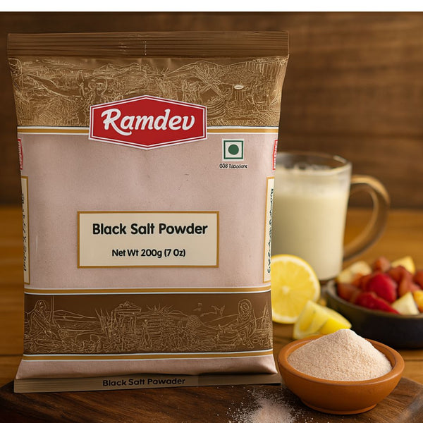 Ramdev Kala Namak (Black Salt) Powder 100g – Authentic Indian Salt|BB:FEB.2027