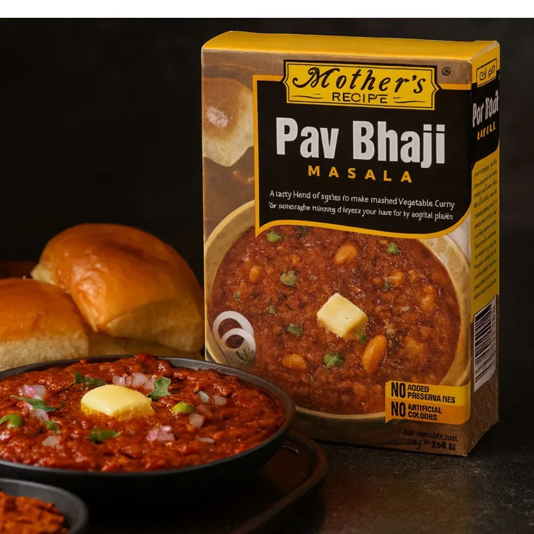 Mother's Recipe Pav Bhaji Masala (Bombay Street-Style Veg Spice) | 100g - Bold Tangy Mashed Vegetable Gravy Powder Blend, Perfect with Buttered Soft Buns | South Africa | India Bazaar