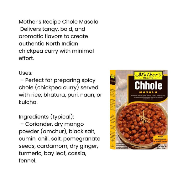 Mother's Recipe Chhole Masala |BB:24.JAN.2027