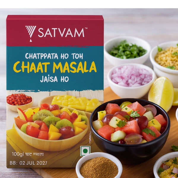 Satvam Chaat Masala – Authentic Indian Spice Blend | Tangy & Flavorful|BB:02.JUL.2027