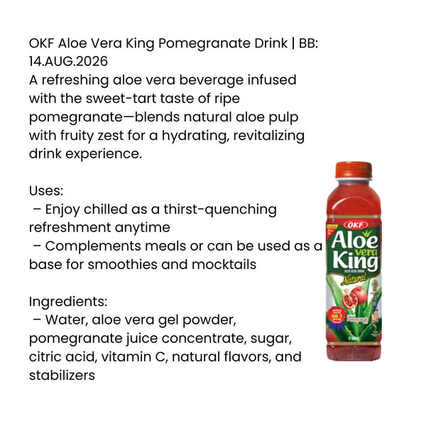 OKF Aloe Vera King Pomegranate Drink|BB:14.AUG.2026