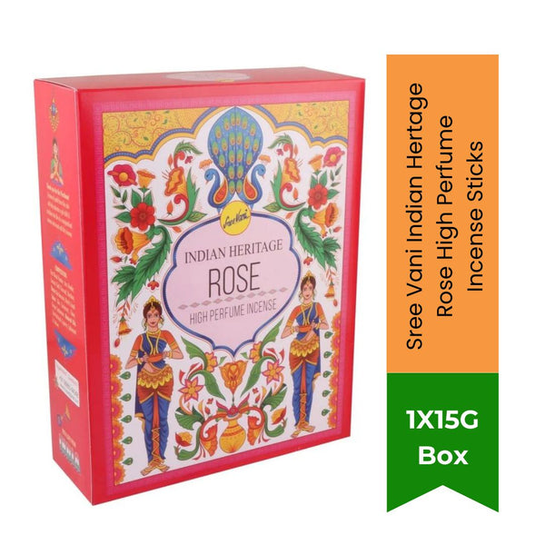 Sree Vani Indian Hertage Rose High Perfume Incense Sticks
