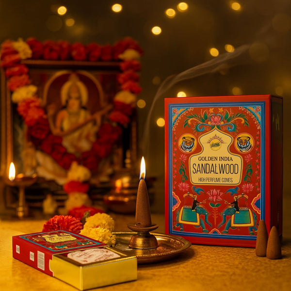 Sree Vani Sandalwood Back flowing Incense Cones