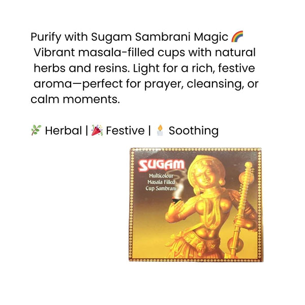 Sugam Multicolour Masala Filled Cup Sambrani