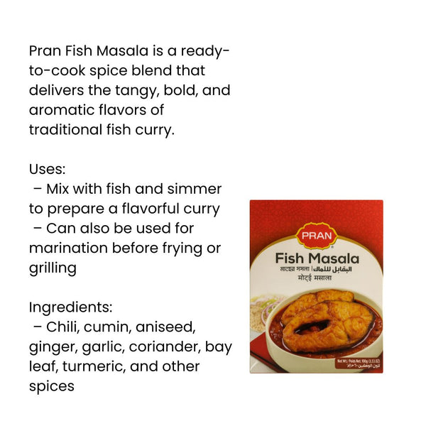 Pran Fish Masala 100g|BB:13.DEC.2026