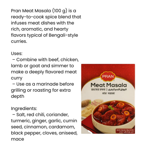 Pran Meat Masala 100g|BB:13.DEC.2026
