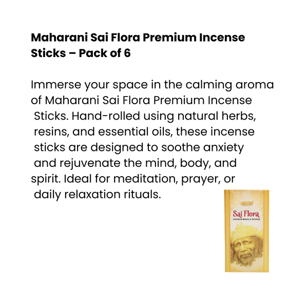 Maharani Sai Flora Premium Incense Sticks Pack of 6