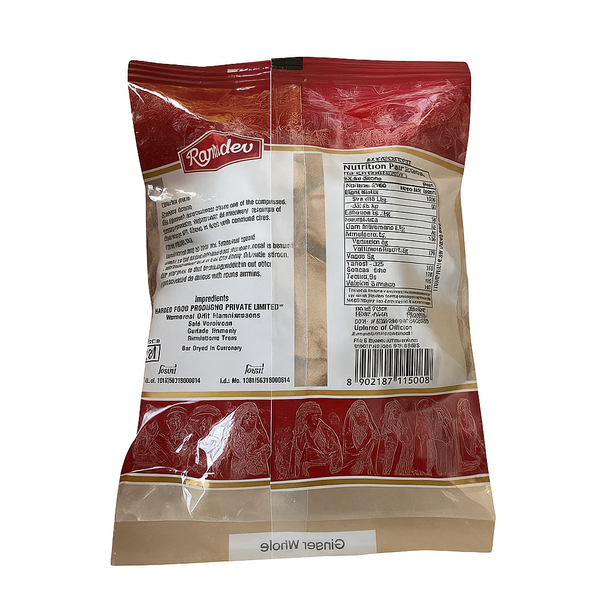 Ramdev Whole Ginger 100g – Premium Quality|BB:MAR.2026