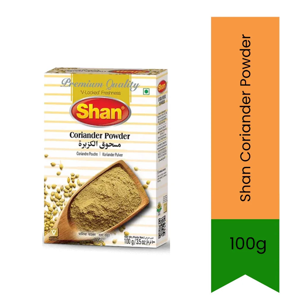 Shan Coriander Powder 100g | Add Fresh Flavour to Chicken, Veg, Curries & Sauces | Light Everyday Cooking Spice | South Africa | India Bazaar