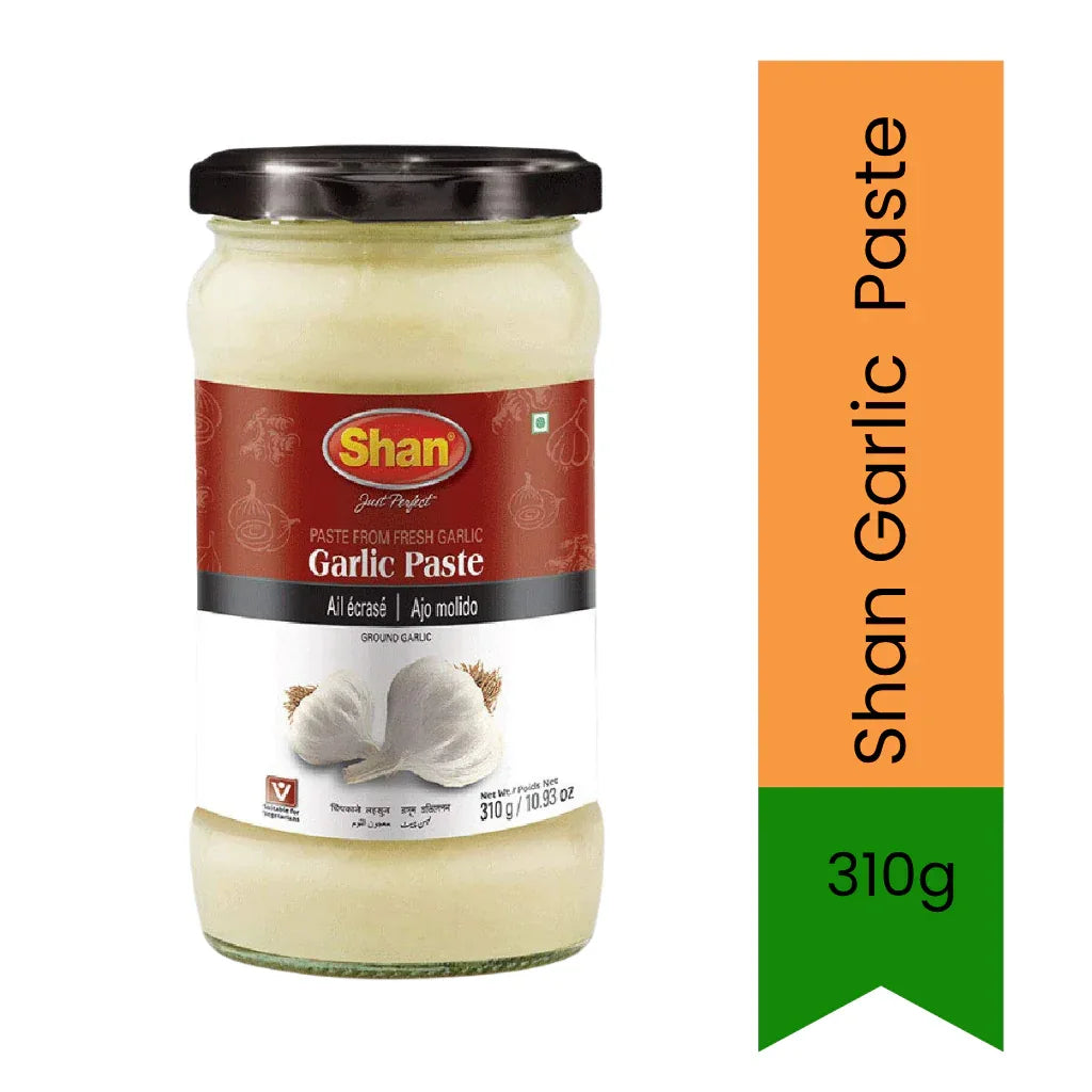 Shan Garlic Paste (Lahsun Paste) | 310g - Ready-to-Use Garlic Cooking Base for Chicken, Pasta & Sauces, Rich Flavor & Convenience | South Africa | India Bazaar
