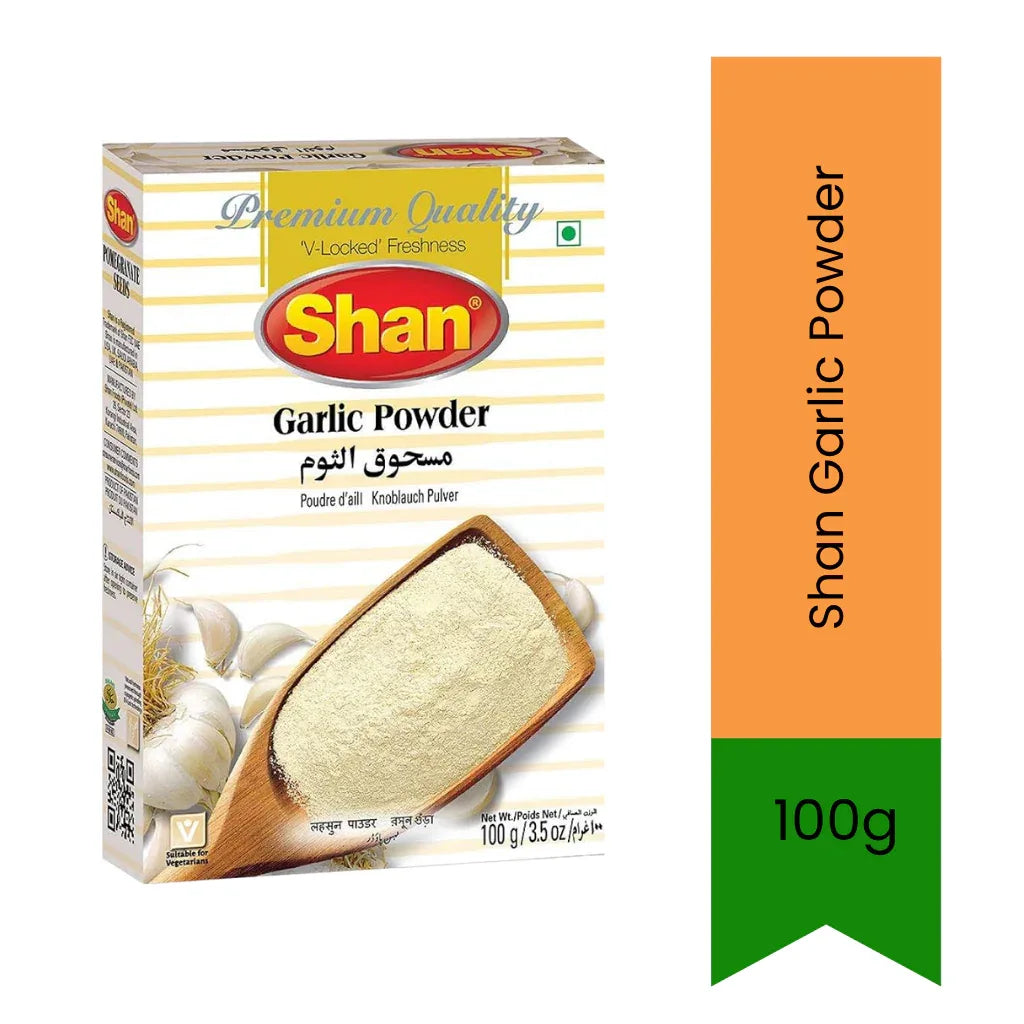 Shan Garlic Powder 100g | Add to Pasta, Chicken, Fries & Roasted Veg | Easy Garlic Flavour for Everyday Cooking | South Africa | India Bazaar