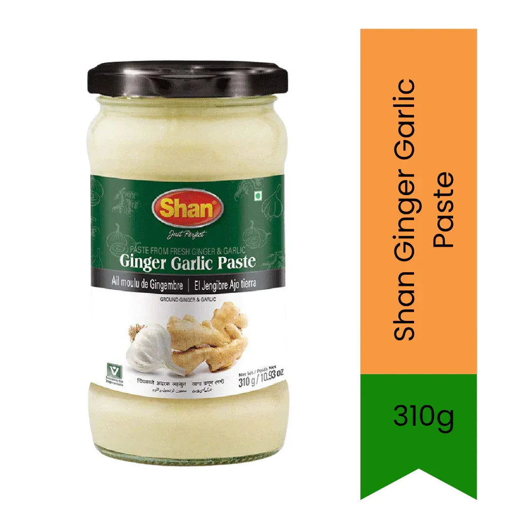 Shan Ginger Garlic Paste (Adrak Lahsun Paste) | 310g - Ready-to-Use Cooking Paste for Curries, Marinades & Stir-Fries, Saves Preparation Time | South Africa | India Bazaar