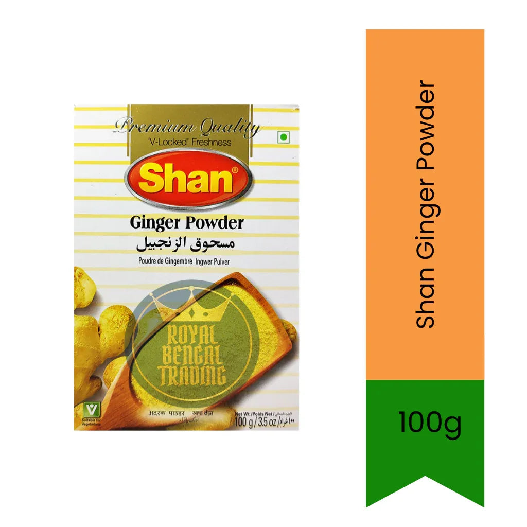 Shan Ginger Powder 100g | Add to Tea, Chicken, Cakes, Biscuits & Everyday Meals | Warm Ground Ginger Spice | South Africa | India Bazaar