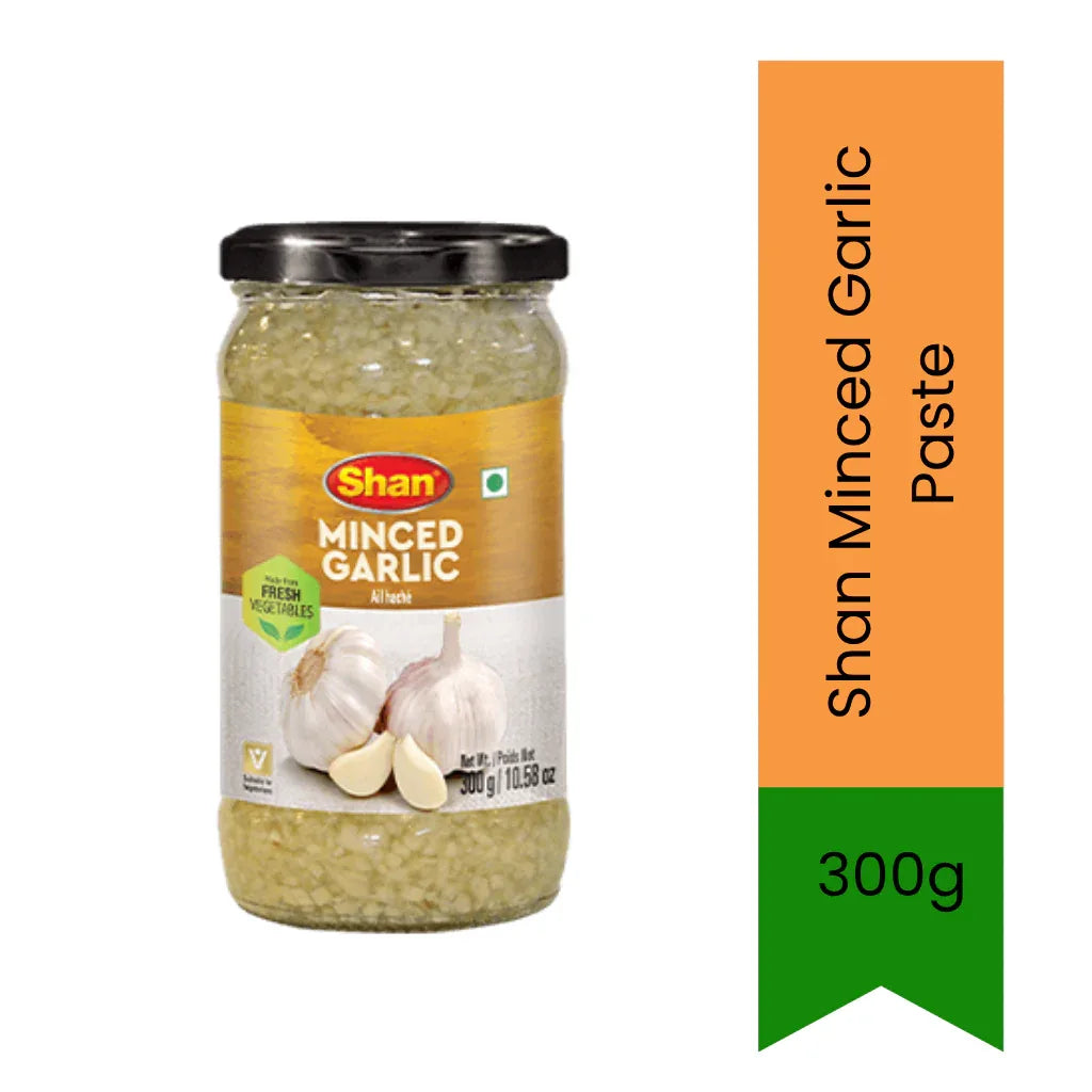 Shan Minced Garlic Paste (Lahsun Paste) | 300g - Ready-to-Cook Garlic Paste for Chicken, Pasta & Stir-Fries, Convenient Kitchen Essential | South Africa | India Bazaar
