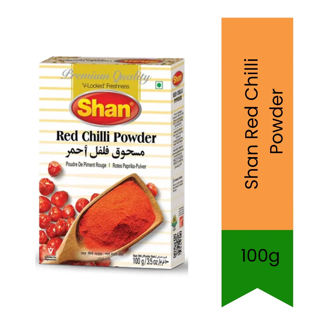 Shan Red Chilli Powder 100g | Add Heat to Eggs, Chicken, Fries & Everyday Meals | Easy Spice for Daily Cooking | South Africa | India Bazaar