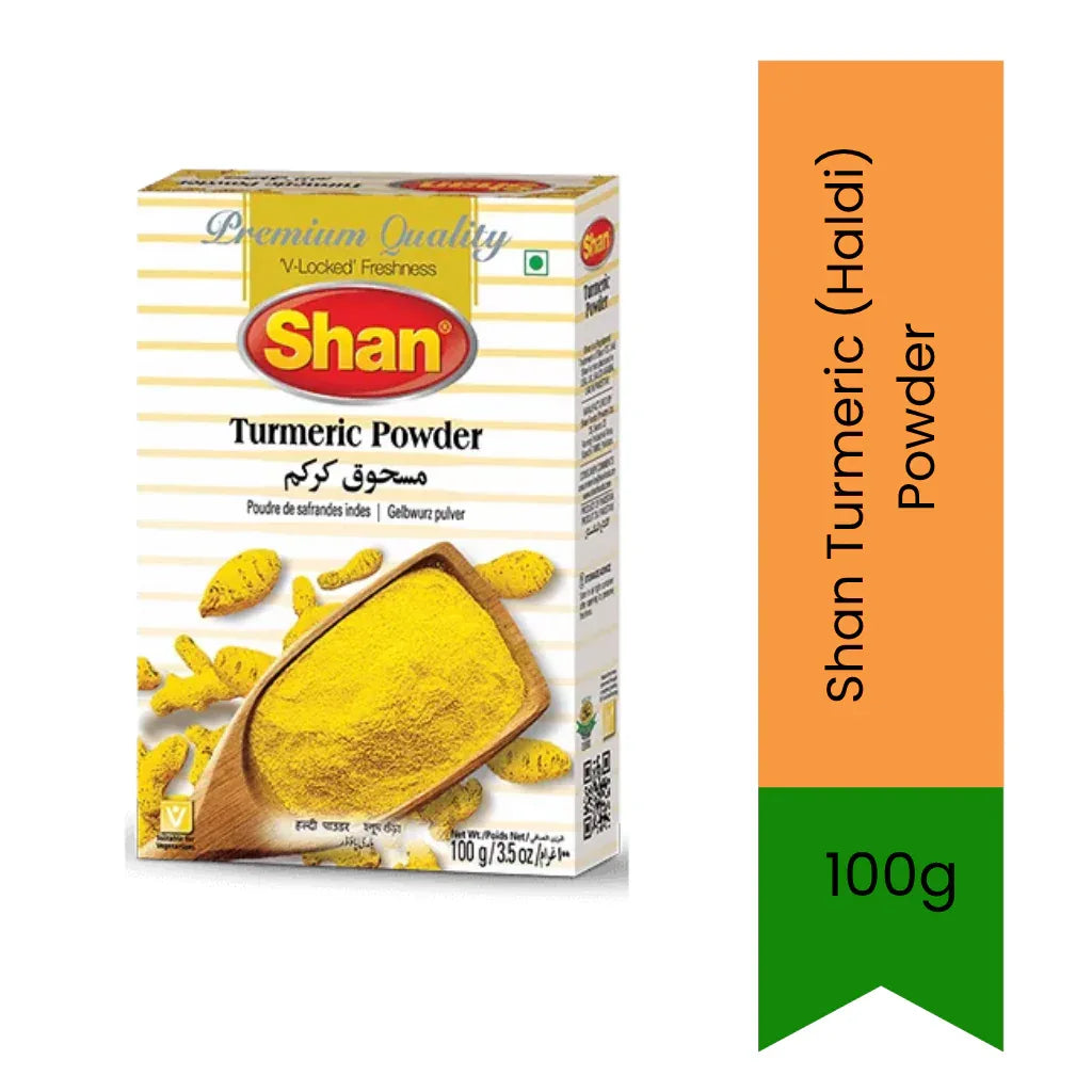 Shan Turmeric (Haldi) Powder 100g | Use in Golden Milk, Chicken, Rice & Veg Meals | Ground Turmeric Spice | South Africa | India Bazaar