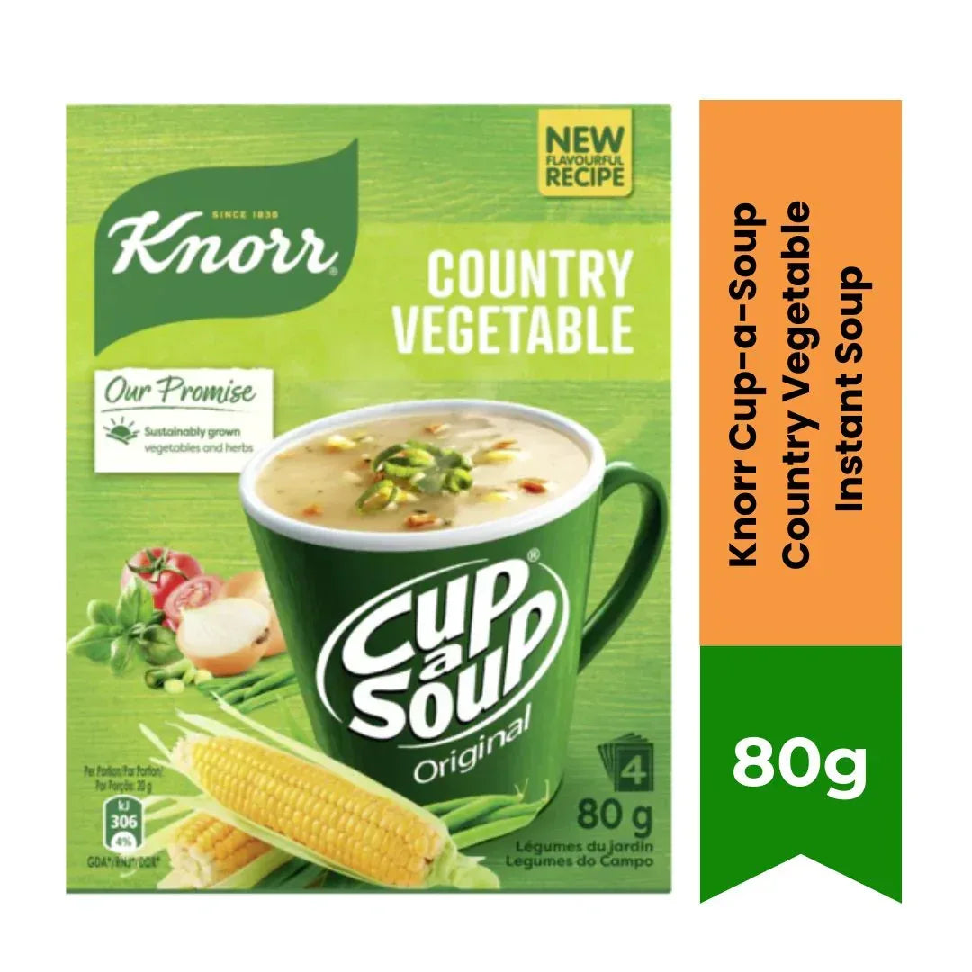 Knorr Cup-a-Soup Country Vegetable Instant Soup | 80g - Wholesome Quick Veggie Mug Soup, Healthy & Convenient Snack | South Africa | India Bazaar