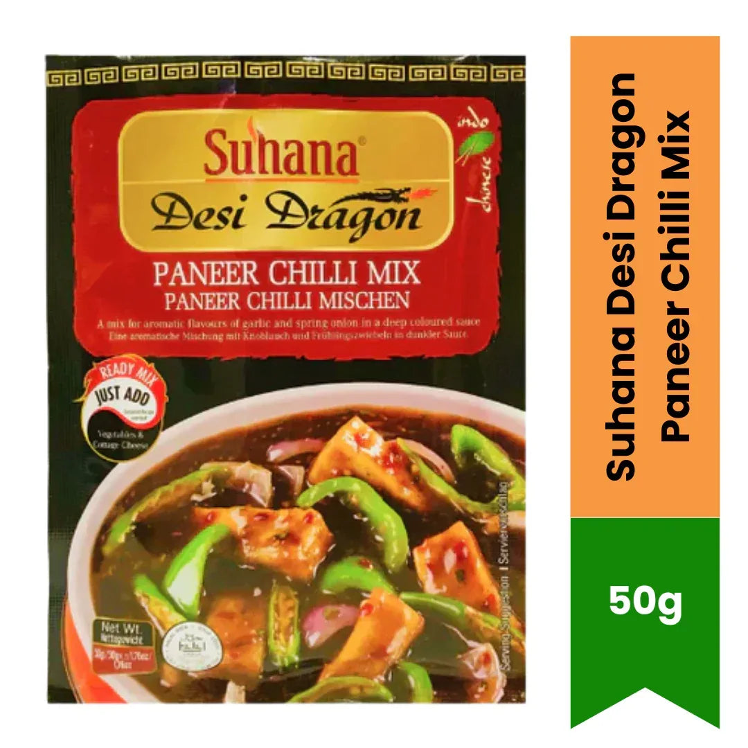 Suhana Dragon Paneer Chilli Mix Cottage Cheese Stir-Fry (Paneer Chilli Masala) | 50g - Make Spicy Fried Cottage Cheese or Chicken at Home, Easy Takeaway-Style Dish | South Africa | India Bazaar