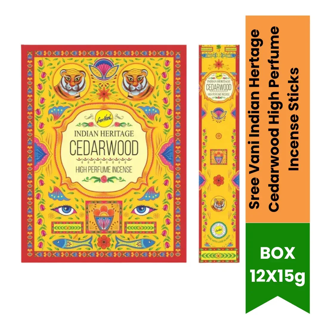 Sree Vani Indian Heritage Cedarwood High Perfume Incense Sticks