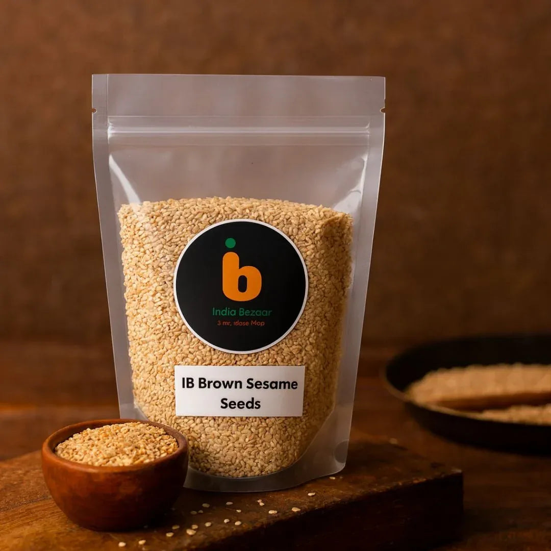 IB Brown Sesame Seeds (Kala-Bhura Til) | 250g - Nutty Oilseeds for Traditional Laddu Sweets, Til-Kachri & High-Calcium Ayurvedic Diets | South Africa | India Bazaar