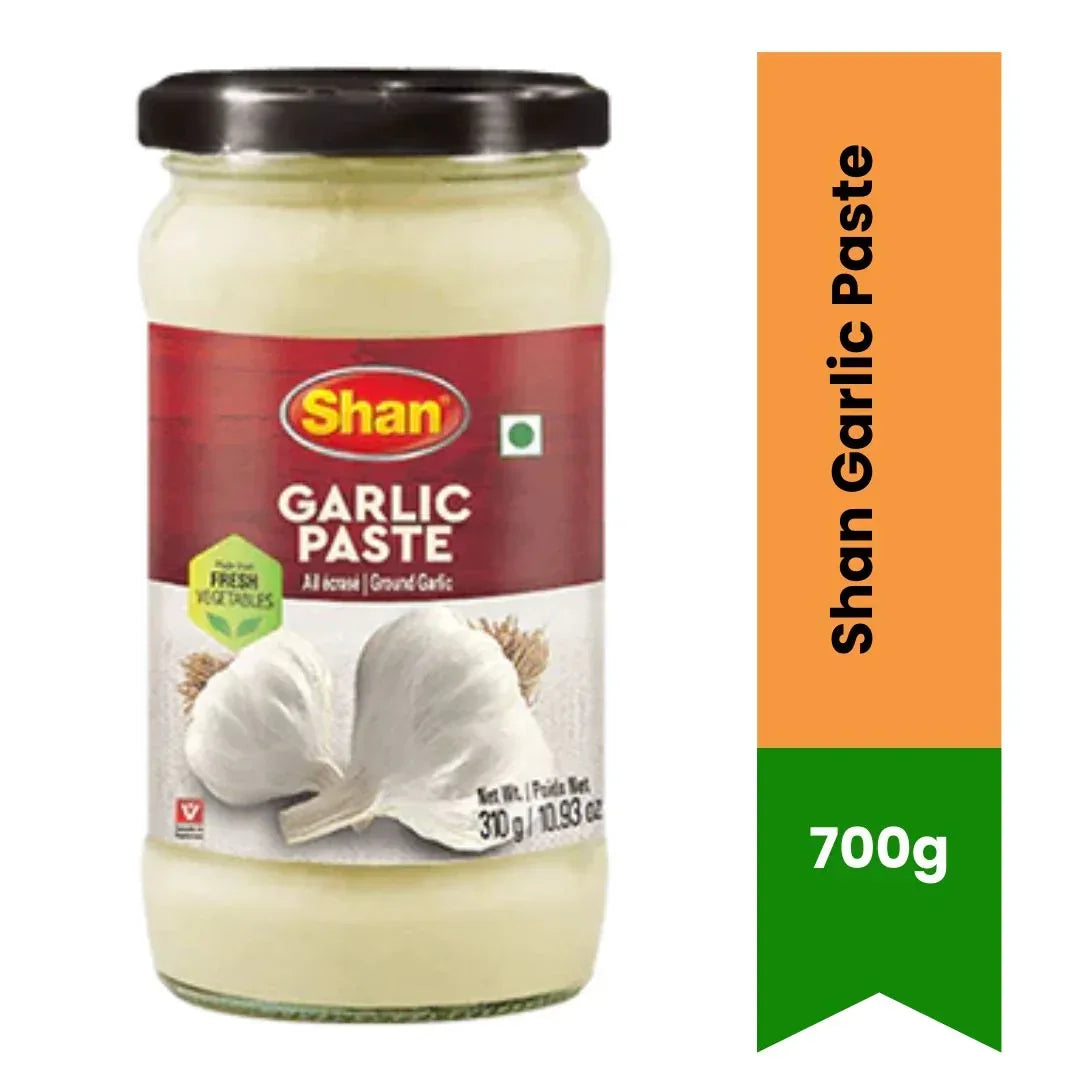 Shan Garlic Paste (Lasan Paste Value Pack) | 700g - Ready-to-Use Crushed Aromatic Garlic for Daily Meat Marinades, Gravies & Fast Stir-Fries | South Africa | India Bazaar