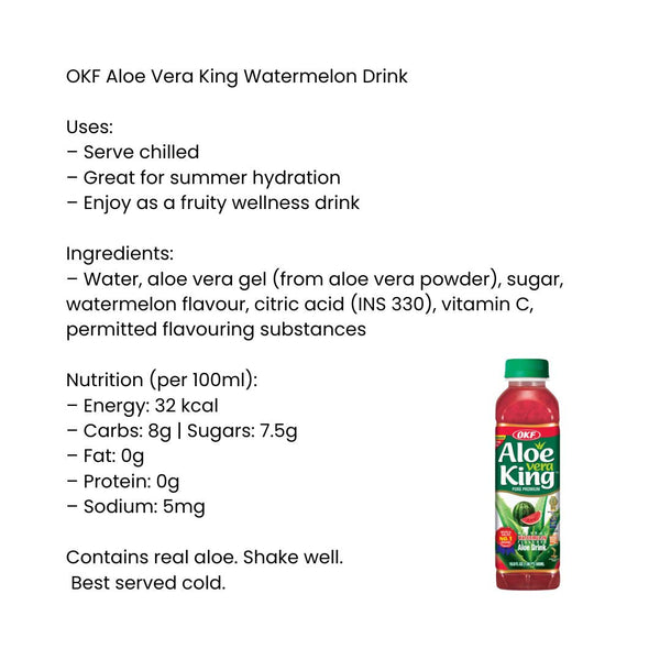 OKF Aloe Vera King Watermelon Drink|BB:19.SEP.2026
