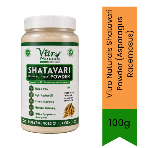 Vitro Naturals Shatavari Powder (Asparagus Racemosus) | 100g - Premium Ayurvedic Women's Health Supplement for Hormonal Balance, Vitality & Lactation | South Africa | India Bazaar