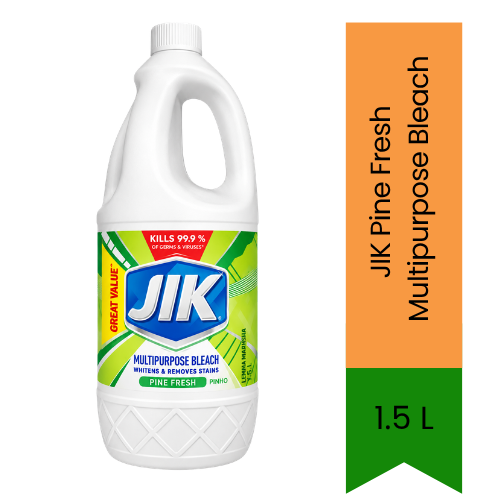 JIK Pine Fresh Multipurpose Bleach | 1.5L- Premium Pure Disinfectant Cleaner for Laundry & Surfaces | Whitens, Removes Stains & Kills 99.9% Germs | South Africa | India Bazaar